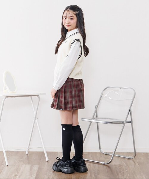 algy（アルジー）の「algyネームハイソックス（ソックス/靴下・キッズ・チャコール/ブラック・24/21）」の3枚目の写真