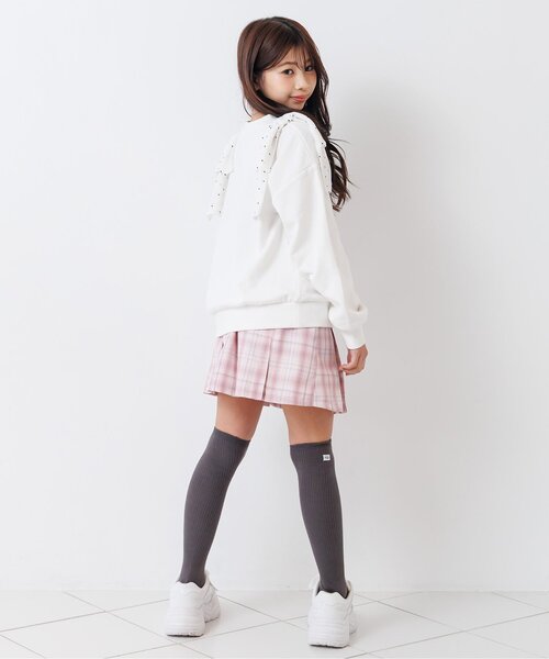 algy（アルジー）の「algyネームハイソックス（ソックス/靴下・キッズ・チャコール/ブラック・24/21）」の4枚目の写真