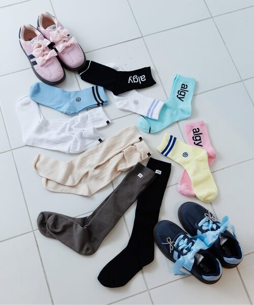 algy（アルジー）の「algyネームハイソックス（ソックス/靴下・キッズ・チャコール/ブラック・24/21）」の6枚目の写真