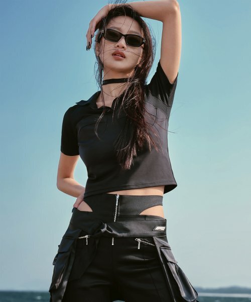 FANYOUNG(ファンヤング)の「ビスチェピケクロップトップ(ポロシャツ・レディース・その他・FREE)」の2枚目の写真