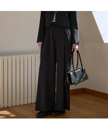 DEHEVE（デヘヴェ）の「Silky Belt Wide Slacks [Navy]（スラックス）」