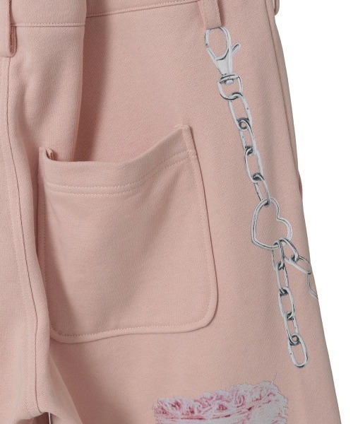 Candy Stripper（キャンディストリッパー）の「DAMAGE PRINT SWEAT パンツ（スウェットパンツ・レディース・ブラック/ピンク/グレー・FREE）」の15枚目の写真