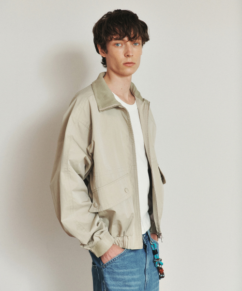 HEUTE(ホイテ)の「DOUBLE STITCH RIP BLOUSON JACKET (LIGHT BEIGE)(ブルゾン・メンズ・その他・M)」の3枚目の写真