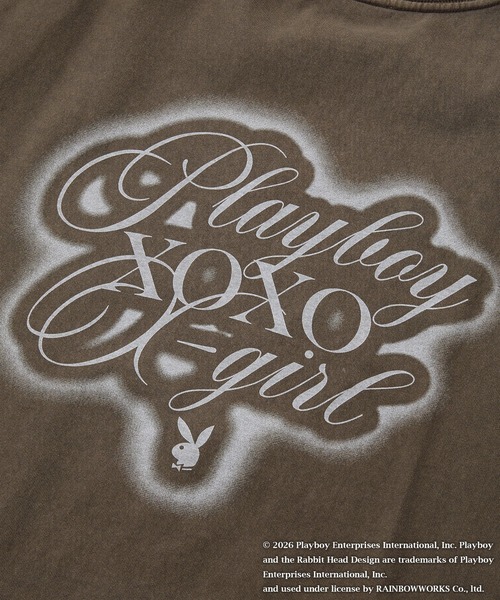 PLAYBOY（プレイボーイ）の「PLAYBOY × X-girl FADED S/S TEE（Tシャツ/カットソー・レディース・ブラック/ブラウン・S/M）」の10枚目の写真