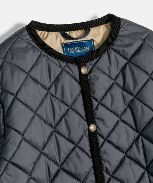 LAVENHAM(ラベンハム)の「Contrast Cornard Jacket Womens / コントラスト コナード ジャケット ウィメンズ|【 CREW NECK JACKET / クルー ネック ジャケット 】(その他アウター・レディース・ブラック・10/12/16/14/8/6)」の9枚目の写真