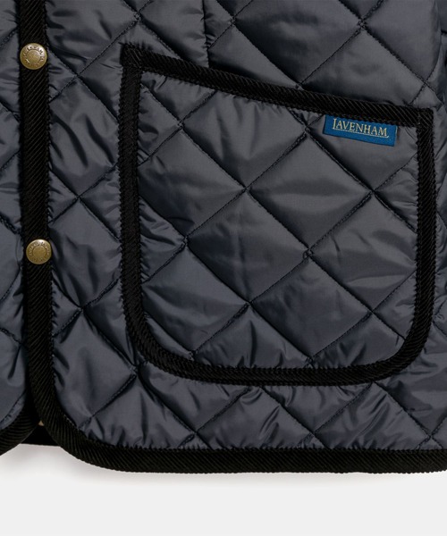 LAVENHAM(ラベンハム)の「Contrast Cornard Jacket Womens / コントラスト コナード ジャケット ウィメンズ|【 CREW NECK JACKET / クルー ネック ジャケット 】(その他アウター・レディース・ブラック・10/12/16/14/8/6)」の10枚目の写真