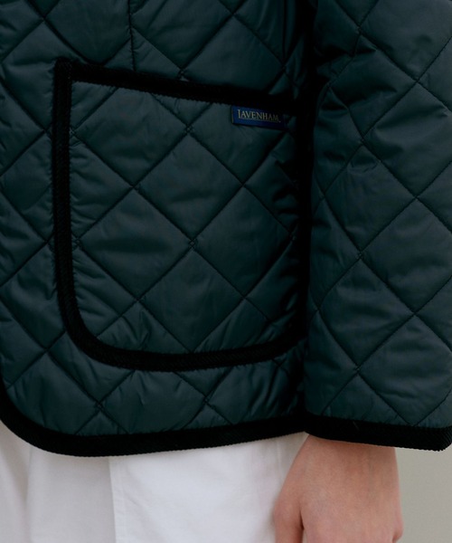 LAVENHAM(ラベンハム)の「Contrast Cornard Jacket Womens / コントラスト コナード ジャケット ウィメンズ|【 CREW NECK JACKET / クルー ネック ジャケット 】(その他アウター・レディース・ブラック・10/12/16/14/8/6)」の6枚目の写真