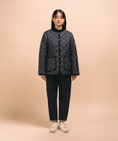 LAVENHAM(ラベンハム)の「Contrast Cornard Jacket Womens / コントラスト コナード ジャケット ウィメンズ|【 CREW NECK JACKET / クルー ネック ジャケット 】(その他アウター・レディース・ブラック・10/12/16/14/8/6)」の13枚目の写真