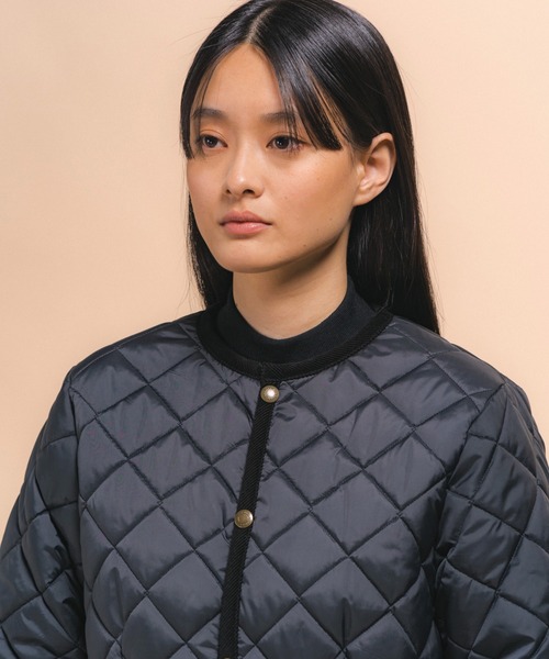 LAVENHAM(ラベンハム)の「Contrast Cornard Jacket Womens / コントラスト コナード ジャケット ウィメンズ|【 CREW NECK JACKET / クルー ネック ジャケット 】(その他アウター・レディース・ブラック・10/12/16/14/8/6)」の15枚目の写真