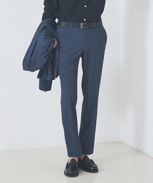 メンズのスラックス（ブルー・ネイビー/青色系・チェック柄