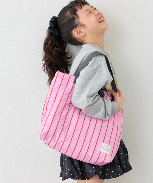 KIDS】【新生活・入学準備】洗えるストライプ柄レッスンBAG(ユニ