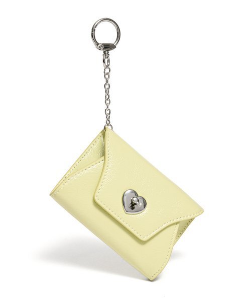 ハートラックキーホルダーマルチポーチカード財布ペールレモン