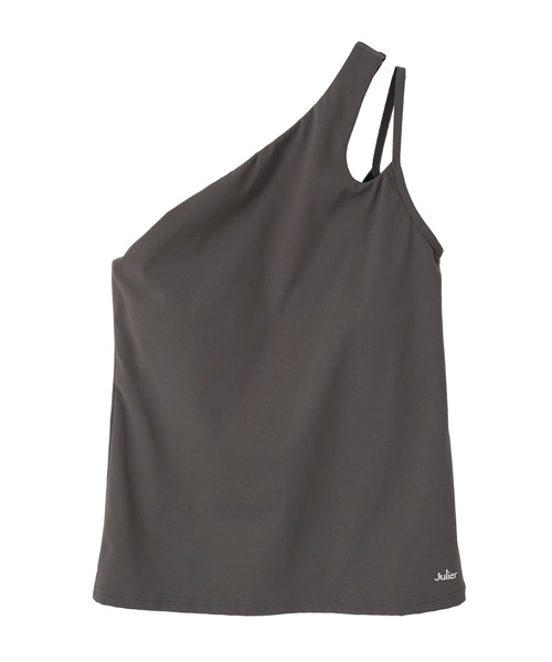 Julier Yoga and Relax（ジュリエヨガアンドリラックス）の「Julier YOGA FITアシメミドルトップス（その他トップス・レディース・ブラック/グレー/ブルー/ホワイト・1/0）」の3枚目の写真