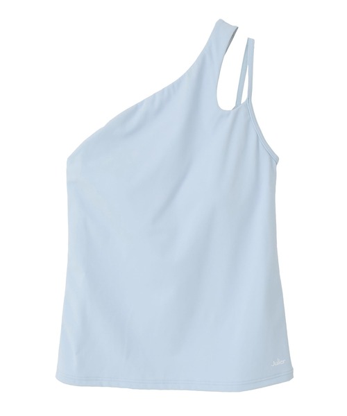 Julier Yoga and Relax（ジュリエヨガアンドリラックス）の「Julier YOGA FITアシメミドルトップス（その他トップス・レディース・ブラック/グレー/ブルー/ホワイト・1/0）」の4枚目の写真