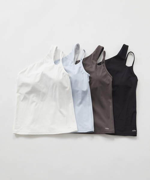Julier Yoga and Relax（ジュリエヨガアンドリラックス）の「Julier YOGA FITアシメミドルトップス（その他トップス・レディース・ブラック/グレー/ブルー/ホワイト・1/0）」の5枚目の写真