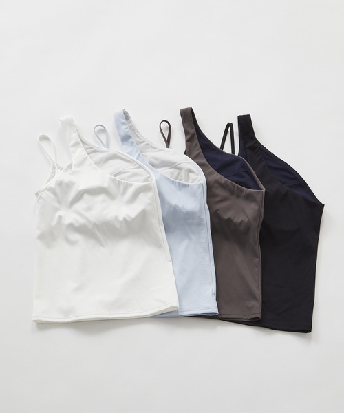 Julier Yoga and Relax（ジュリエヨガアンドリラックス）の「Julier YOGA FITアシメミドルトップス（その他トップス・レディース・ブラック/グレー/ブルー/ホワイト・1/0）」の6枚目の写真