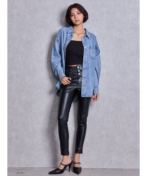 GYDA(ジェイダ)の「GDビジューMOLDチェーンストラップポインテッドミュール(パンプス・レディース・ブラック/オフホワイト・SMALL/LARGE/MEDIUM)」の16枚目の写真