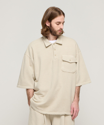 ピグメントポケットカラー半袖Tシャツ(ベージュ)