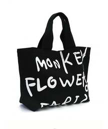 Monkey Flower（モンキーフラワー）の「共用キャンバスビッグトートバッグ / MM9WBG02U ブラック（トートバッグ）」