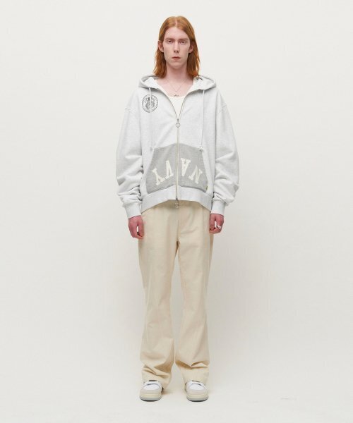 FROM ARLES（フロムアルル）の「オーバーサイズヴィンテージフードジップアップ（パーカー・メンズ・グレー・M）」の2枚目の写真