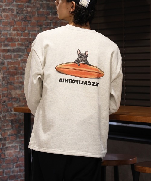 The Endless Summer（エンドレスサマー）の「【WEB / FLAG SHOP限定】4COLOR BUHI 裾ドローコード BIG SWEAT /オーバーサイズ・ビッグシルエット・クルーネック（スウェット・メンズ・ネイビー/ブラウン/ホワイト/ブラック・FREE/LARGE/MEDIUM）」の8枚目の写真