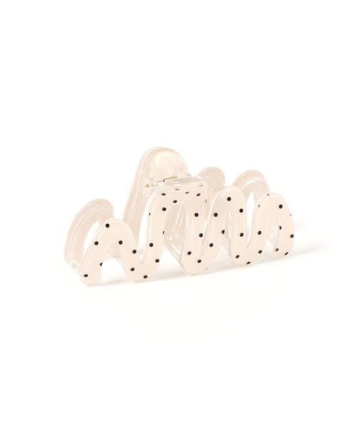 GLOBAL WORK(グローバルワーク)の「ドット柄バンス/635219(バレッタ/ヘアクリップ・レディース・ブラック/ダークブラウン/オフホワイト・FREE)」の1枚目の写真