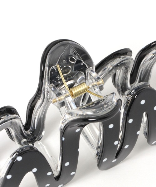 GLOBAL WORK(グローバルワーク)の「ドット柄バンス/635219(バレッタ/ヘアクリップ・レディース・ブラック/ダークブラウン/オフホワイト・FREE)」の5枚目の写真