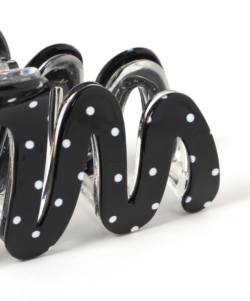 GLOBAL WORK(グローバルワーク)の「ドット柄バンス/635219(バレッタ/ヘアクリップ・レディース・ブラック/ダークブラウン/オフホワイト・FREE)」の6枚目の写真