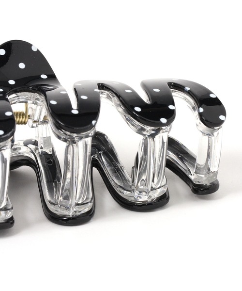 GLOBAL WORK(グローバルワーク)の「ドット柄バンス/635219(バレッタ/ヘアクリップ・レディース・ブラック/ダークブラウン/オフホワイト・FREE)」の7枚目の写真