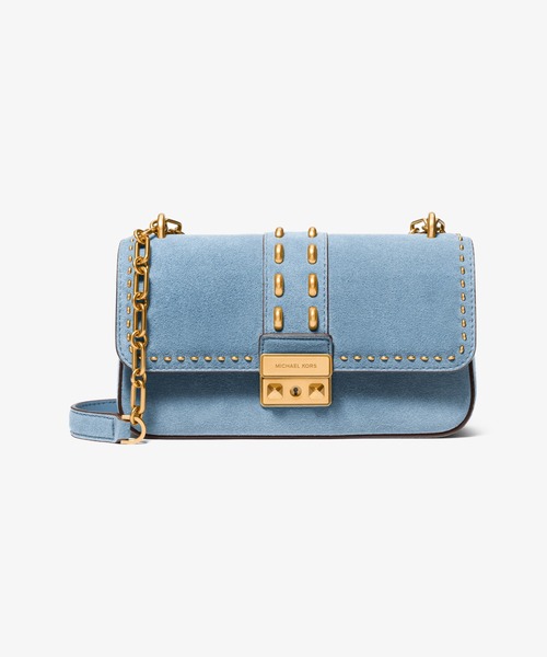 MICHAEL KORS(マイケルコース)の「TRIBECA スタッズ スエード コンバーチブル チェーン ショルダー スモール(ショルダーバッグ・レディース・ブルー系・FREE)」の1枚目の写真