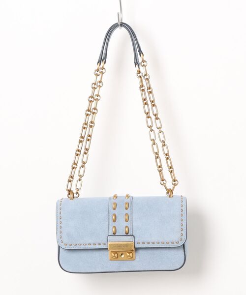 MICHAEL KORS(マイケルコース)の「TRIBECA スタッズ スエード コンバーチブル チェーン ショルダー スモール(ショルダーバッグ・レディース・ブルー系・FREE)」の4枚目の写真