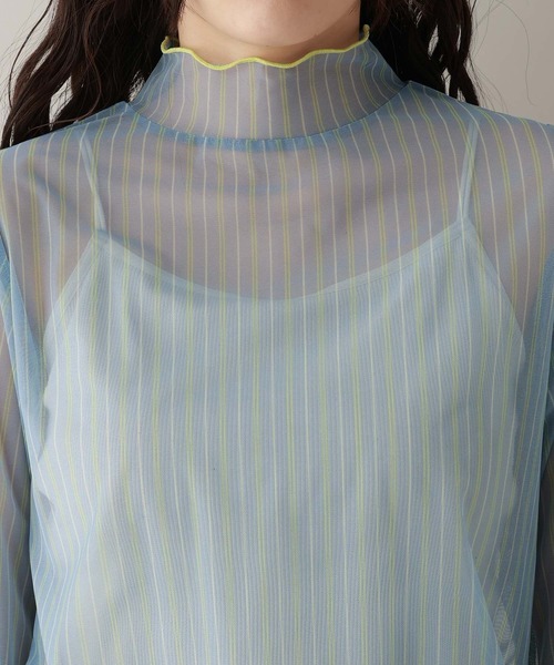 RAGEBLUE（レイジブルー）の「ストライプシアーインナー（Tシャツ/カットソー・レディース・イエロー/ブルー・FREE）」の15枚目の写真
