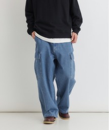 BACK NUMBER（バックナンバー）の「【BACK NUMBER】デニムカーゴパンツ (ミリタリースタイル / リラックスシルエット / アクティブデザイン)（デニムパンツ）」