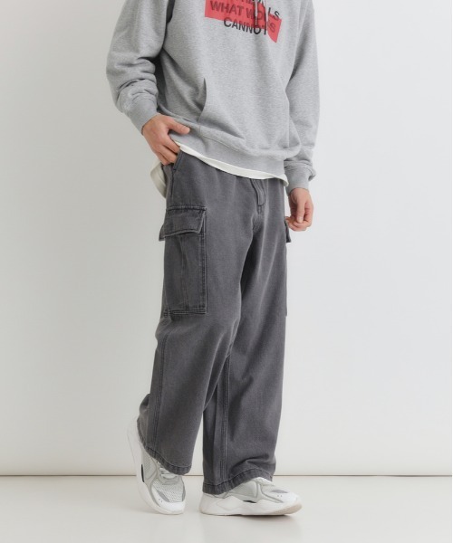 BACK NUMBER（バックナンバー）の「【BACK NUMBER】デニムカーゴパンツ (ミリタリースタイル / リラックスシルエット / アクティブデザイン)（デニムパンツ・メンズ・ライトインディゴブルー/ダークインディゴブルー/ブラック・S/M/L/XL）」の14枚目の写真