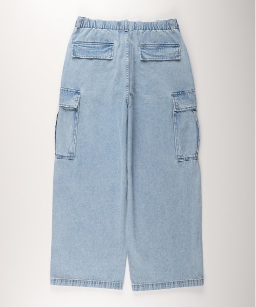 BACK NUMBER（バックナンバー）の「【BACK NUMBER】デニムカーゴパンツ (ミリタリースタイル / リラックスシルエット / アクティブデザイン)（デニムパンツ・メンズ・ライトインディゴブルー/ダークインディゴブルー/ブラック・S/M/L/XL）」の17枚目の写真