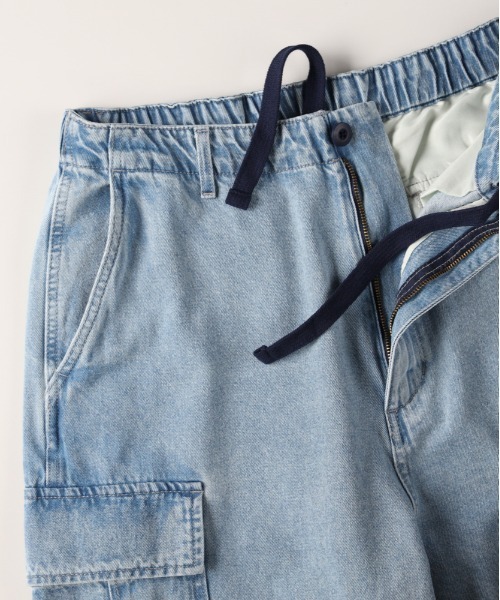 BACK NUMBER（バックナンバー）の「【BACK NUMBER】デニムカーゴパンツ (ミリタリースタイル / リラックスシルエット / アクティブデザイン)（デニムパンツ・メンズ・ライトインディゴブルー/ダークインディゴブルー/ブラック・S/M/L/XL）」の18枚目の写真