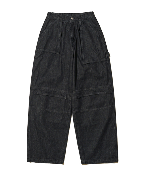 Big Unionの「UNBALANCE FATIGUE PANTS (DENIM) / BLACK DENIM(デニムパンツ・レディース・その他・LARGE/MEDIUM/SMALL)」の1枚目の写真