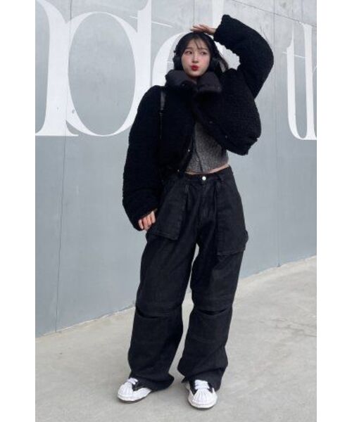 Big Unionの「UNBALANCE FATIGUE PANTS (DENIM) / BLACK DENIM(デニムパンツ・レディース・その他・LARGE/MEDIUM/SMALL)」の7枚目の写真