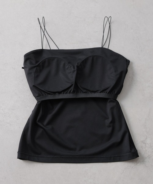 NANO universe（ナノユニバース）の「ストレッチポンチカップ付きベアトップキャミソール（キャミソール・レディース・ブラック/ホワイト・S/M）」の16枚目の写真