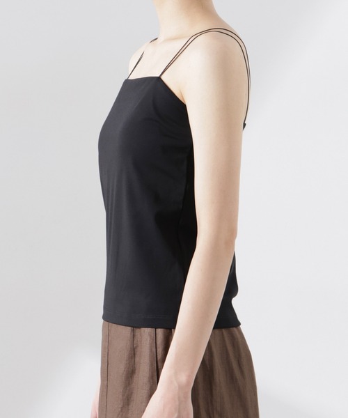 NANO universe（ナノユニバース）の「ストレッチポンチカップ付きベアトップキャミソール（キャミソール・レディース・ブラック/ホワイト・S/M）」の12枚目の写真