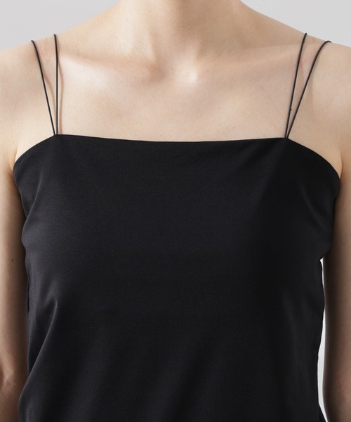 NANO universe（ナノユニバース）の「ストレッチポンチカップ付きベアトップキャミソール（キャミソール・レディース・ブラック/ホワイト・S/M）」の14枚目の写真
