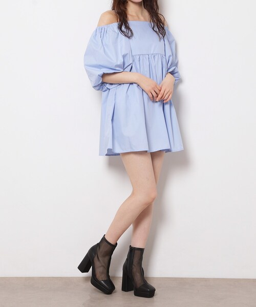 ESPERANZA(エスペランサ)の「チュールスクエアブーツ(ブーツ・レディース・ブラック系2/アイボリー系2・S/M/L/LL)」の3枚目の写真
