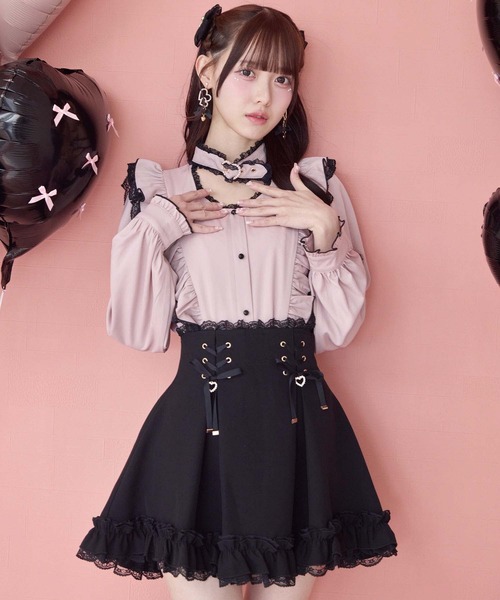 ROJITA（ロジータ）の「【revival】ハートバックルラッフルフリルブラウス（シャツ/ブラウス・レディース・ブラック/ピンク/ホワイト・FREE）」の8枚目の写真