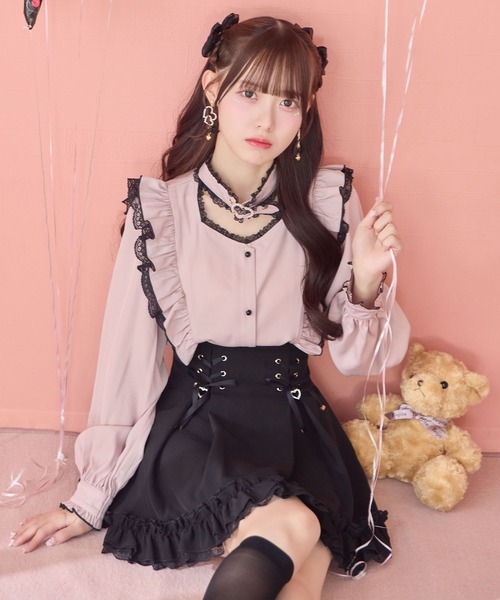 ROJITA（ロジータ）の「【revival】ハートバックルラッフルフリルブラウス（シャツ/ブラウス・レディース・ブラック/ピンク/ホワイト・FREE）」の20枚目の写真