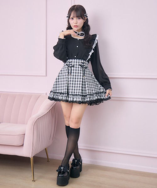 revival】ハートバックルラッフルフリルブラウス（シャツ/ブラウス