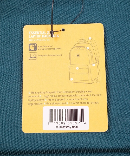 INNOCENT(イノセント)の「【T20】【Carhartt/カーハート】ESSENTIAL 21L LAPTOP BACKPACK(バックパック/リュック・メンズ・グリーン・FREE)」の4枚目の写真