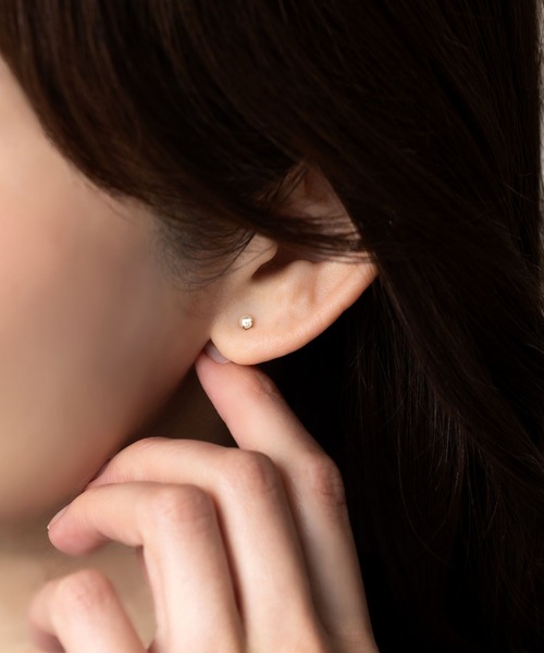 Cream dot.(クリームドット)の「【サージカルステンレス】ネジロック式キャッチのステンレス製パールピアス(ピアス(両耳用)・レディース・シルバー/ゴールド/ピンクゴールド・#3/#4/#5/#6/#7)」の4枚目の写真