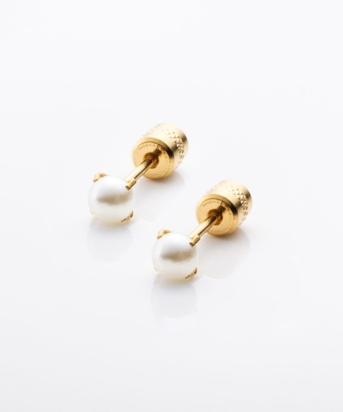 Cream dot.(クリームドット)の「【サージカルステンレス】ネジロック式キャッチのステンレス製パールピアス(ピアス(両耳用)・レディース・シルバー/ゴールド/ピンクゴールド・#3/#4/#5/#6/#7)」の5枚目の写真