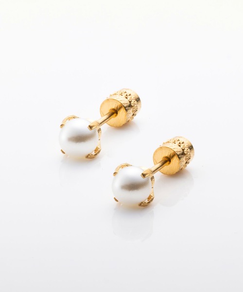 Cream dot.(クリームドット)の「【サージカルステンレス】ネジロック式キャッチのステンレス製パールピアス(ピアス(両耳用)・レディース・シルバー/ゴールド/ピンクゴールド・#3/#4/#5/#6/#7)」の6枚目の写真