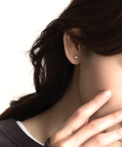 Cream dot.(クリームドット)の「【サージカルステンレス】ネジロック式キャッチのステンレス製パールピアス(ピアス(両耳用)・レディース・シルバー/ゴールド/ピンクゴールド・#3/#4/#5/#6/#7)」の14枚目の写真